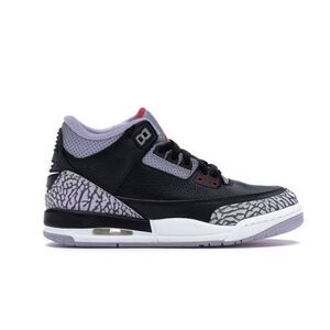 NIKE Air Jordan 3 Retro 'Black Cement' Sneakers Size 6Y/W7.5